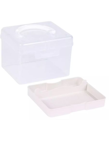Boîte de rangement transparente S 1,7 l Prym — compartiment crème