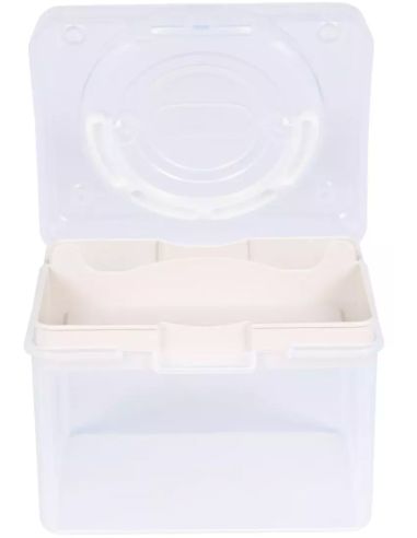 Boîte de rangement transparente S 1,7 l Prym — compartiment crème