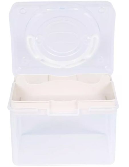 Boîte de rangement transparente S 1,7 l Prym — compartiment crème