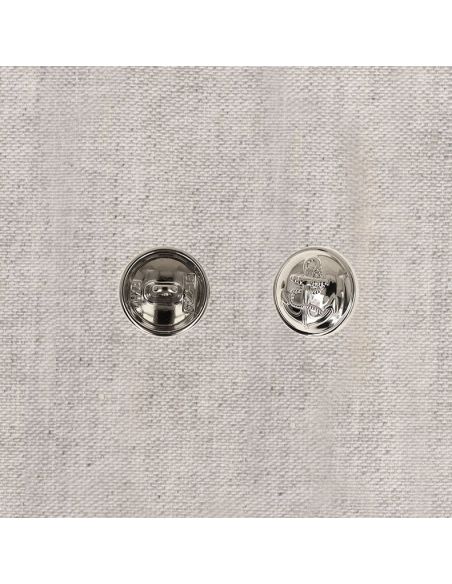 Bouton à queue métal Ancre - Argent