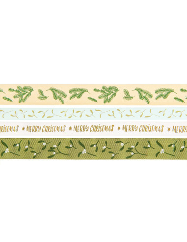 Assortiment de rubans de noël - Avent vert