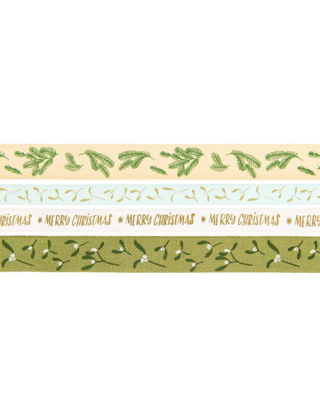 Assortiment de rubans de noël - Avent vert
