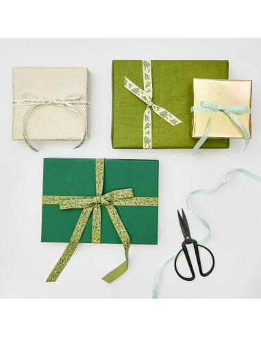 Assortiment de rubans de noël - Avent vert