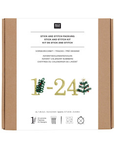 Kit stick & stitch Rico Design- Chiffres calendrier de l'avent
