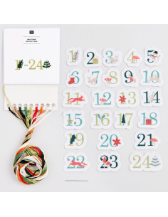Kit stick & stitch Rico Design- Chiffres calendrier de l'avent 2