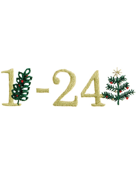 Kit stick & stitch Rico Design - Chiffres calendrier de l'avent