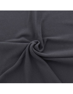 Tissu maille tricotée jersey endroit - Gris anthracite