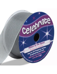 Ruban organza Celebrate argent - 25 mm x 5 m