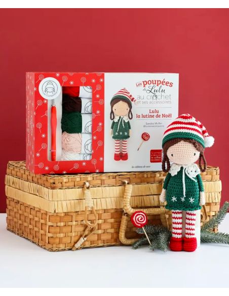 Coffret les poupées de Lulu au crochet : Lulu la lutine de Noël