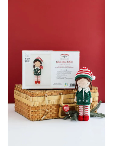Coffret les poupées de Lulu au crochet : Lulu la lutine de Noël