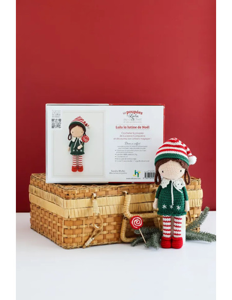 Coffret les poupées de Lulu au crochet : Lulu la lutine de Noël