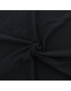 Tissu maille tricotée jersey endroit - Noir