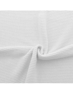 Tissu maille tricotée jersey relief - Blanc