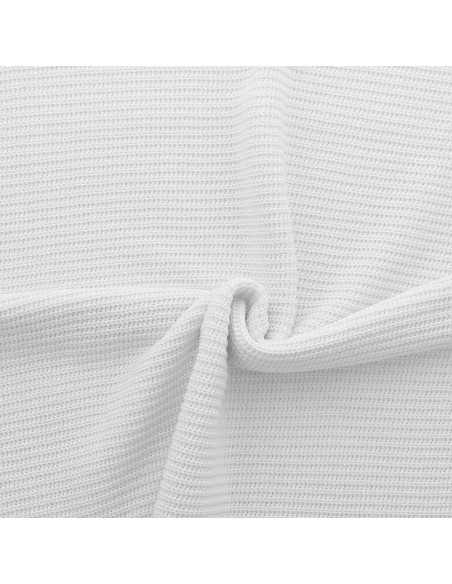 Tissu maille tricotée jersey relief - Blanc