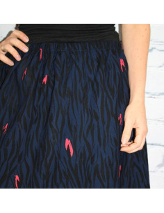 Tissu crêpe de viscose Zébra bleu - Églantine & Zoé 2