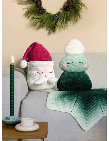 Kit crochet Chenillove Christmas - Coussin sapin
