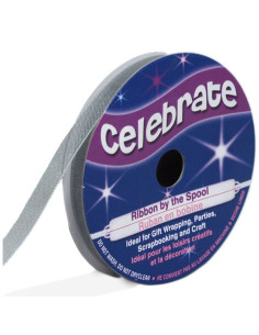 Ruban organza Celebrate argent - 6 mm x 8 m