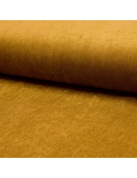 Tissu velours milleraies - Moutarde