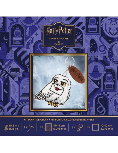 Kit porte-clé point de croix DMC Harry Potter - Hedwige