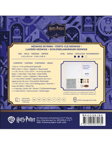 Kit porte-clé point de croix DMC Harry Potter - Hedwige
