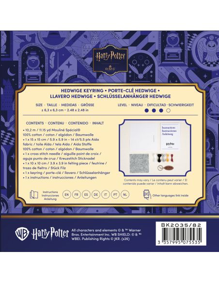 Kit porte-clé point de croix DMC Harry Potter - Hedwige