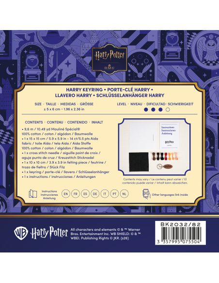 Kit porte-clé point de croix DMC Harry Potter - Harry