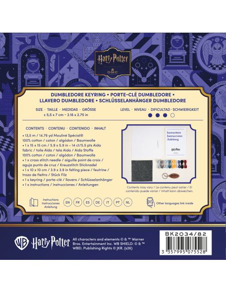 Kit porte-clé point de croix DMC Harry Potter - Dumbledore