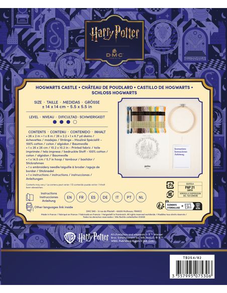 Kit broderie DMC Harry Potter - Château de Poudlard