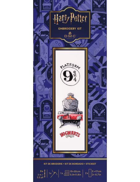 Kit marque page broderie DMC Harry Potter - Plateform 9 3/4