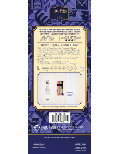 Kit marque page broderie DMC Harry Potter - Plateform 9 3/4