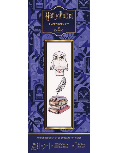 Kit marque page broderie DMC Harry Potter - Hedwige