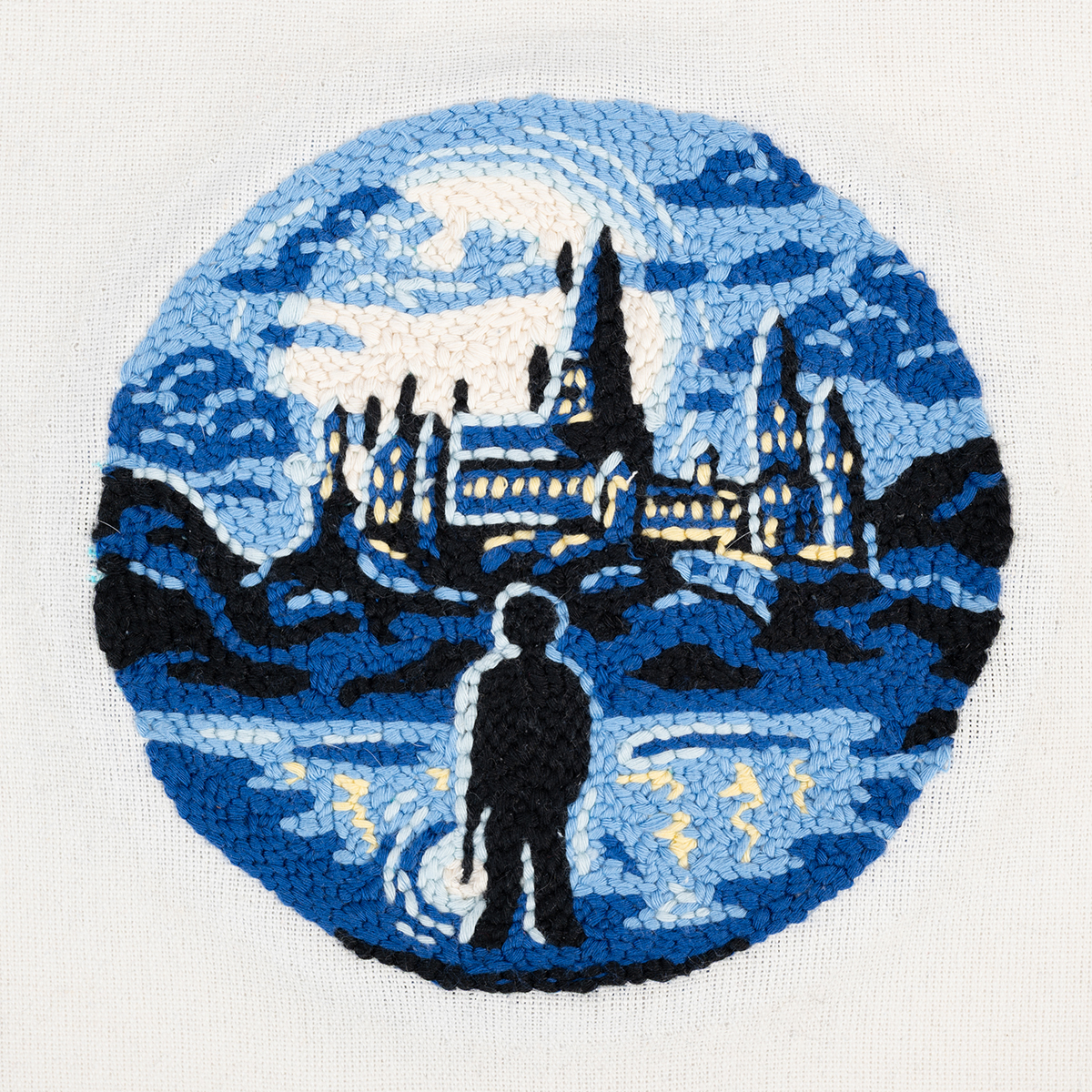 Kit punch needle DMC Harry Potter - Château de Poudlard — l'ouvrage terminé