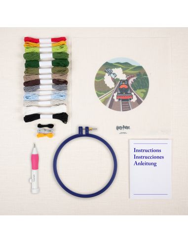 Kit punch needle DMC Harry Potter - Voiture volante