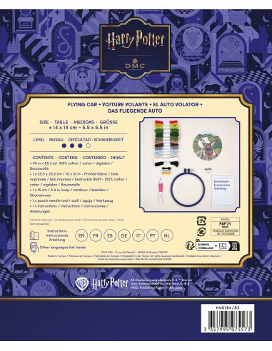 Kit punch needle DMC Harry Potter - Voiture volante