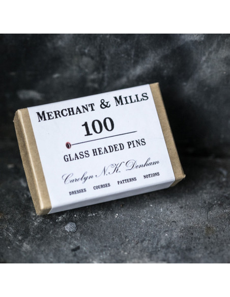 Boite de 100 épingles extra-fines tête de verre Merchant & Mills