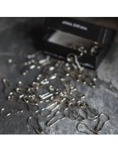 Boite de 100 épingles à nourrice bulbe 21 mm argent Merchant & Mills