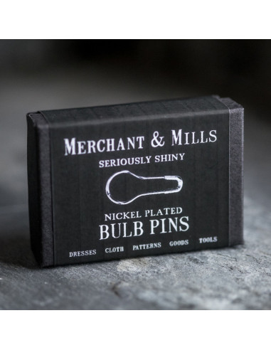 Boite de 100 épingles à nourrice bulbe 21 mm argent Merchant & Mills