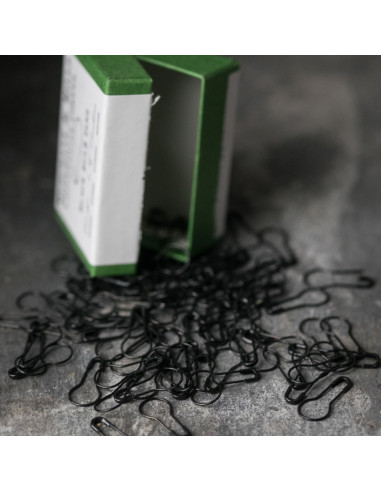 Boite de 100 épingles à nourrice bulbe 21 mm noir Merchant & Mills