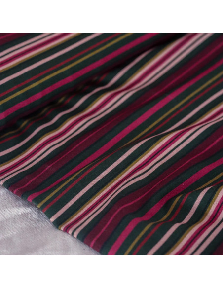 Tissu jersey de viscose Velvet Stripes - Lise Tailor