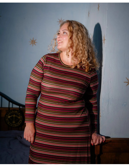 Tissu jersey de viscose Velvet Stripes - Lise Tailor