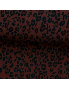 Tissu velours milleraies fantaisie - Azara marron et noir