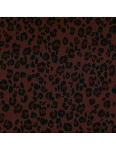 Tissu velours milleraies fantaisie - Azara marron et noir 2