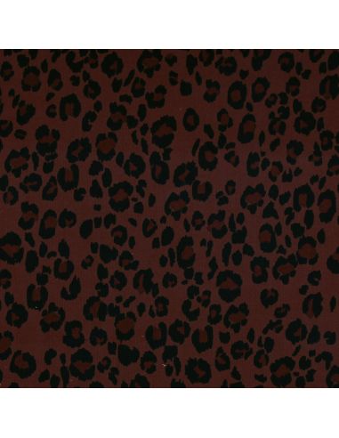 Tissu velours milleraies fantaisie - Azara marron et noir