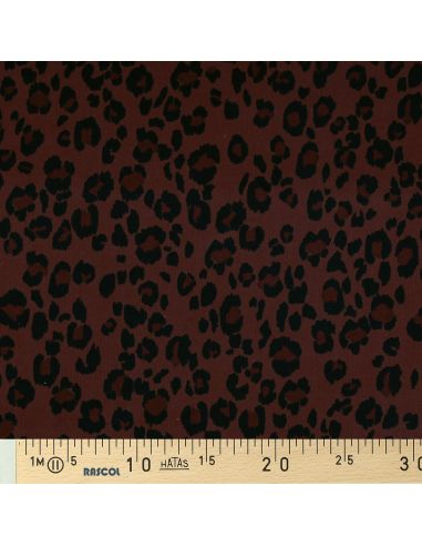 Tissu velours milleraies fantaisie - Azara marron et noir