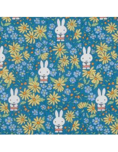 Tissu Liberty Miffy - Prairy Day Tana Lawn bleu