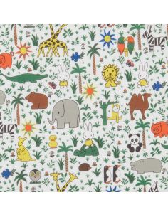 Tissu Liberty Miffy - Zoology Tana Lawn blanc