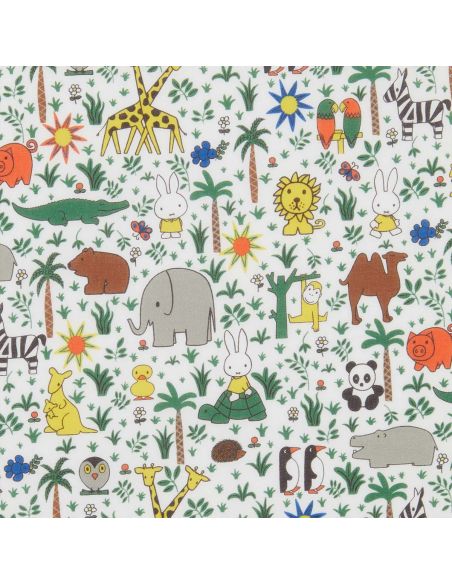 Tissu Liberty Miffy - Zoology Tana Lawn blanc