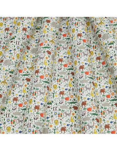Tissu Liberty Miffy - Zoology Tana Lawn blanc