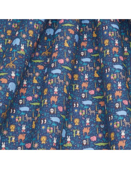 Tissu Liberty Miffy - Zoology Tana Lawn bleu