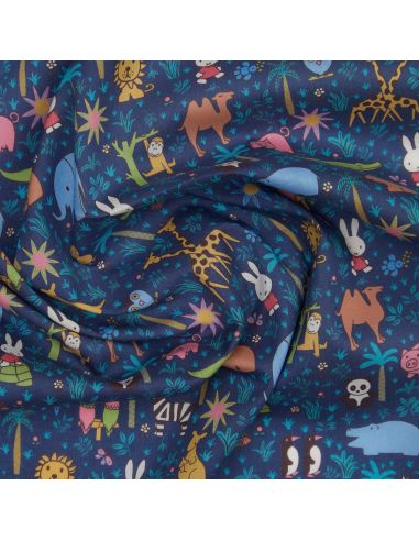 Tissu Liberty Miffy - Zoology Tana Lawn bleu